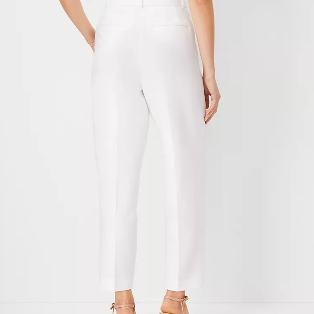 NWT Ann Taylor Belted White Pants sz12 Tall